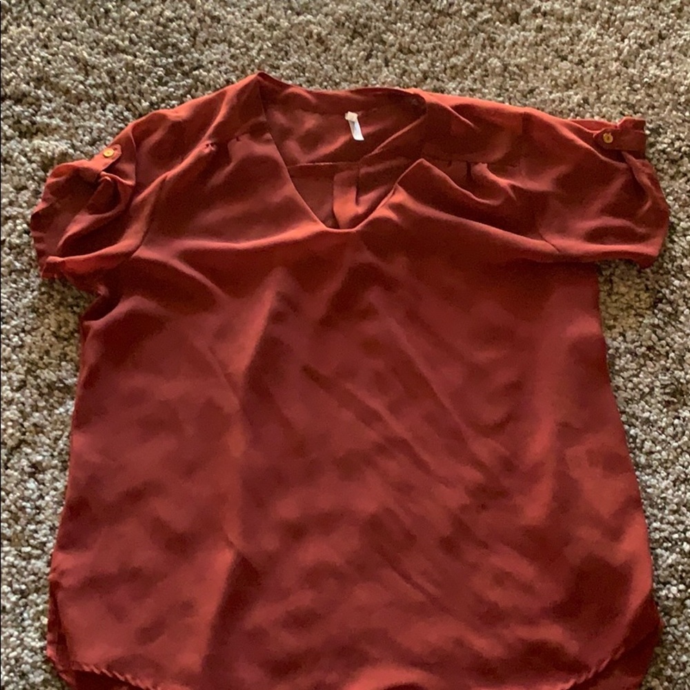 Burnt orange dress shirt